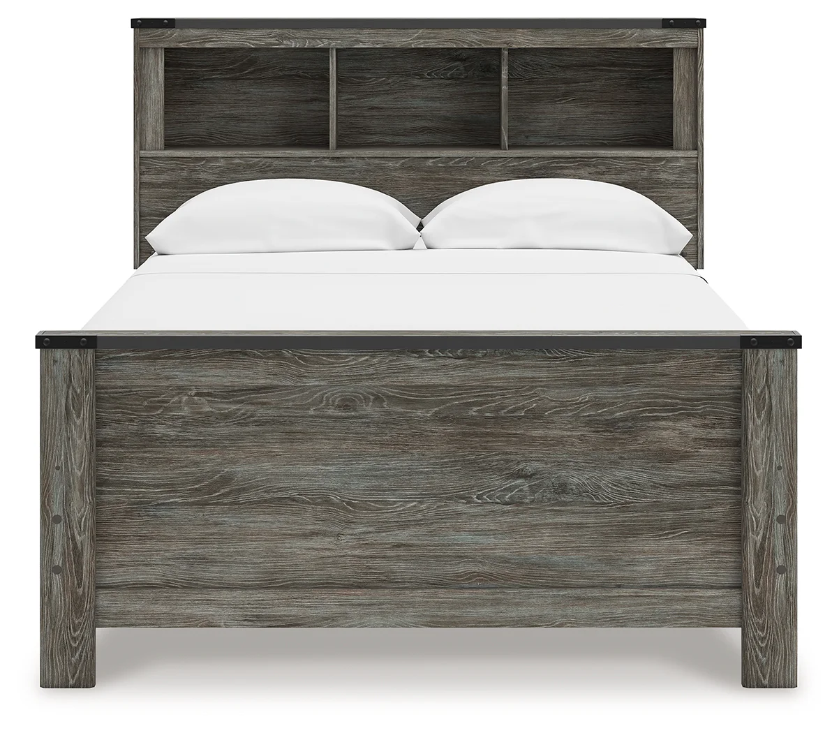 Frandern - Gray - Full Bookcase Panel Bed - Image 3