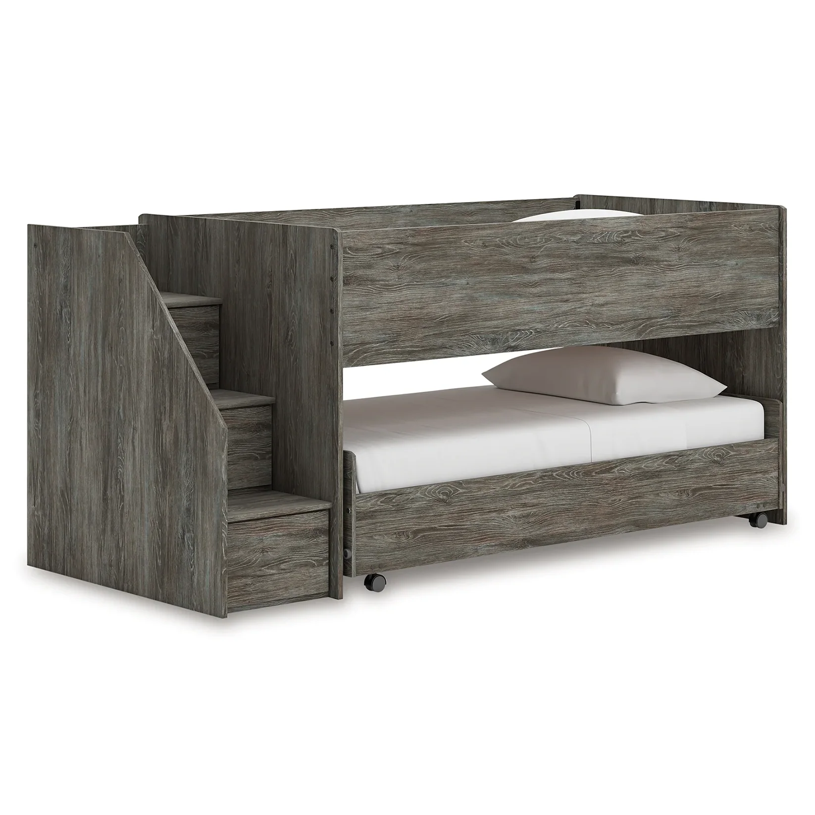 Frandern - Gray - Twin Over Twin Loft Bed