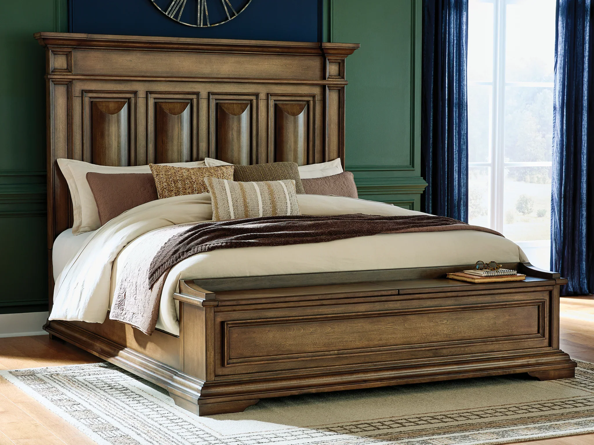 Frantanna - King Panel Storage Bed - Brown - Image 2
