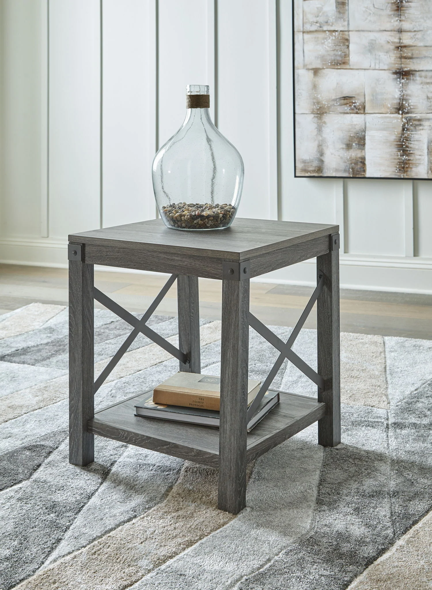 Freedan - Grayish Brown - 3 Pc. - Coffee Table, 2 End Tables - Image 3