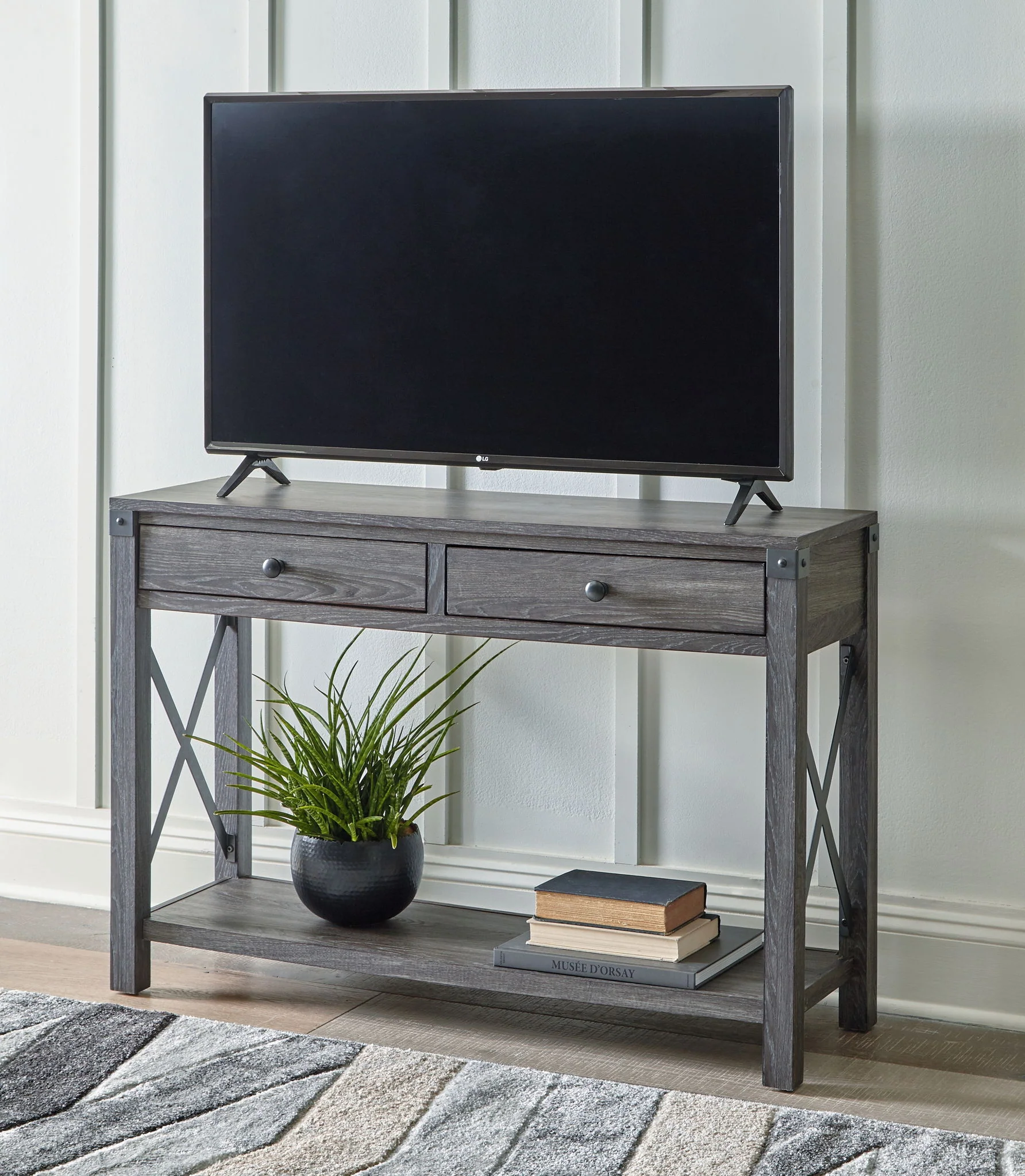 Freedan - Grayish Brown - Console Sofa Table - Image 6