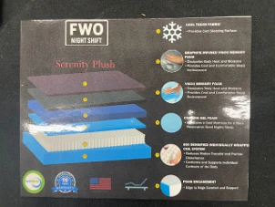 FWO Night Shift Mattress Specs – Serenity (Plush) - Hybrid - Image 3