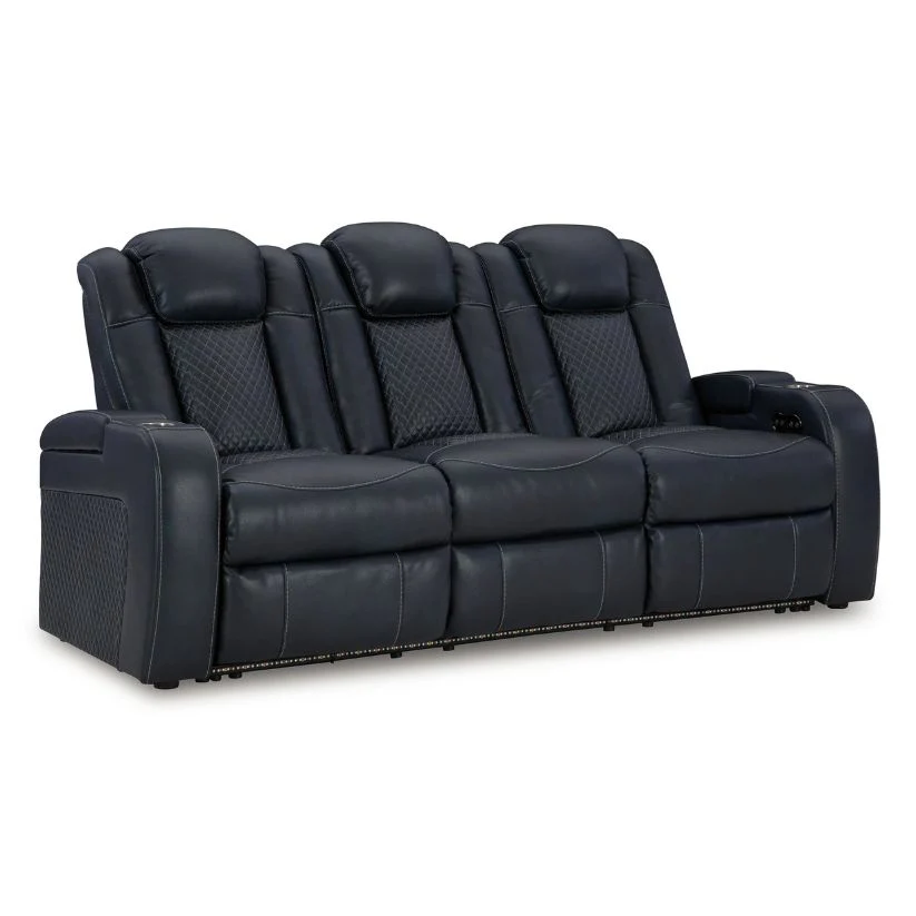 Fyne-Dyme - Sapphire - Power Reclining Sofa With Adj Headrest