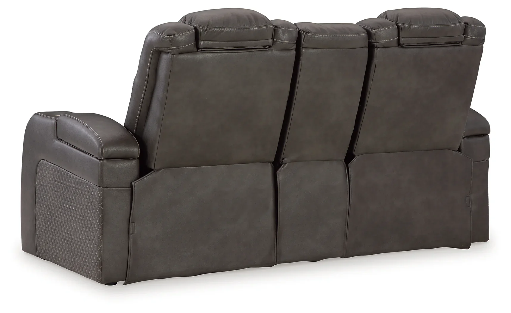 Fyne-Dyme - Shadow - Power Reclining Loveseat with Console/Adj Hdrst - Image 6