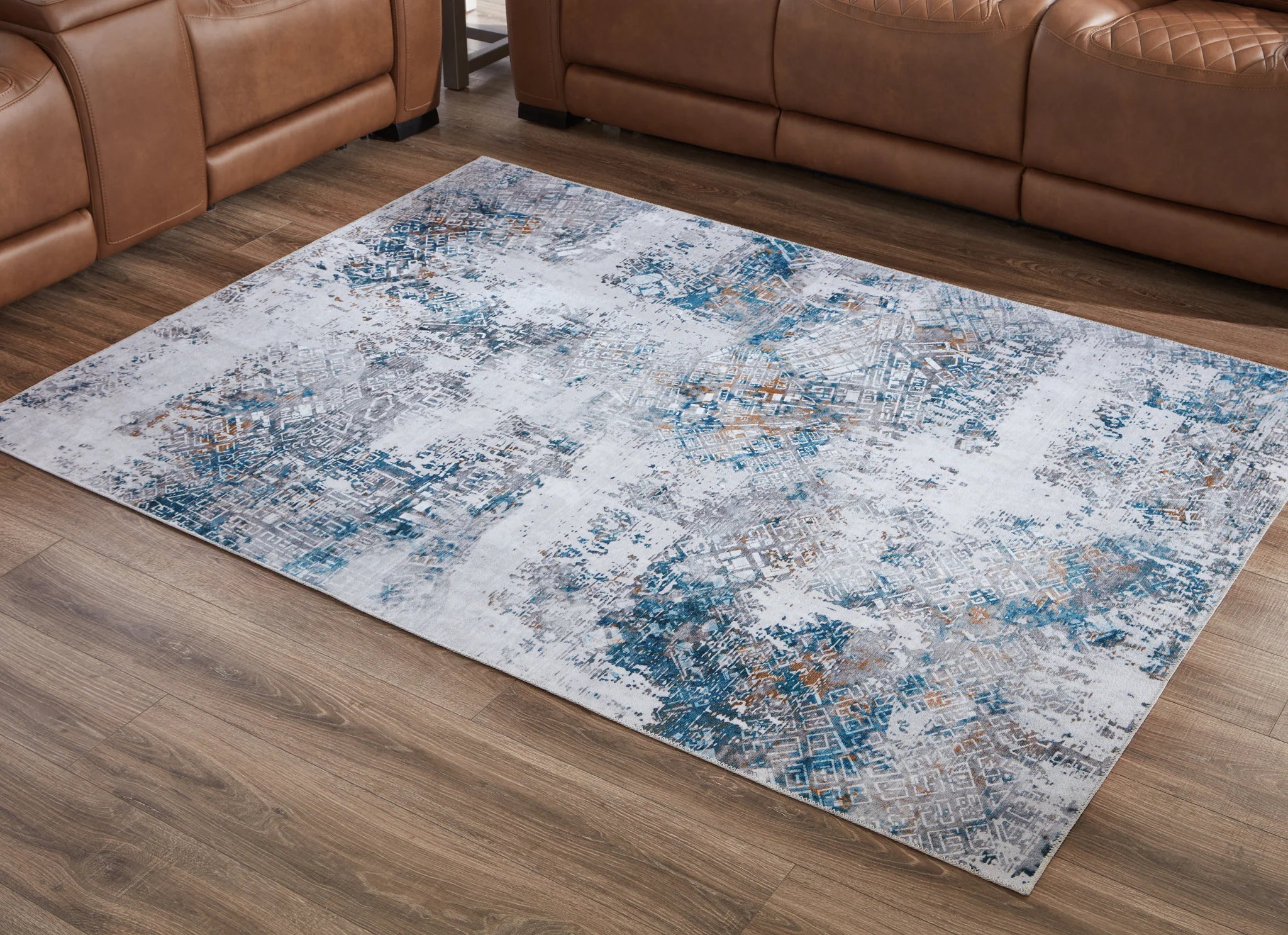Garyard - Blue Multi - Medium Rug - 5' x 7' - Image 2