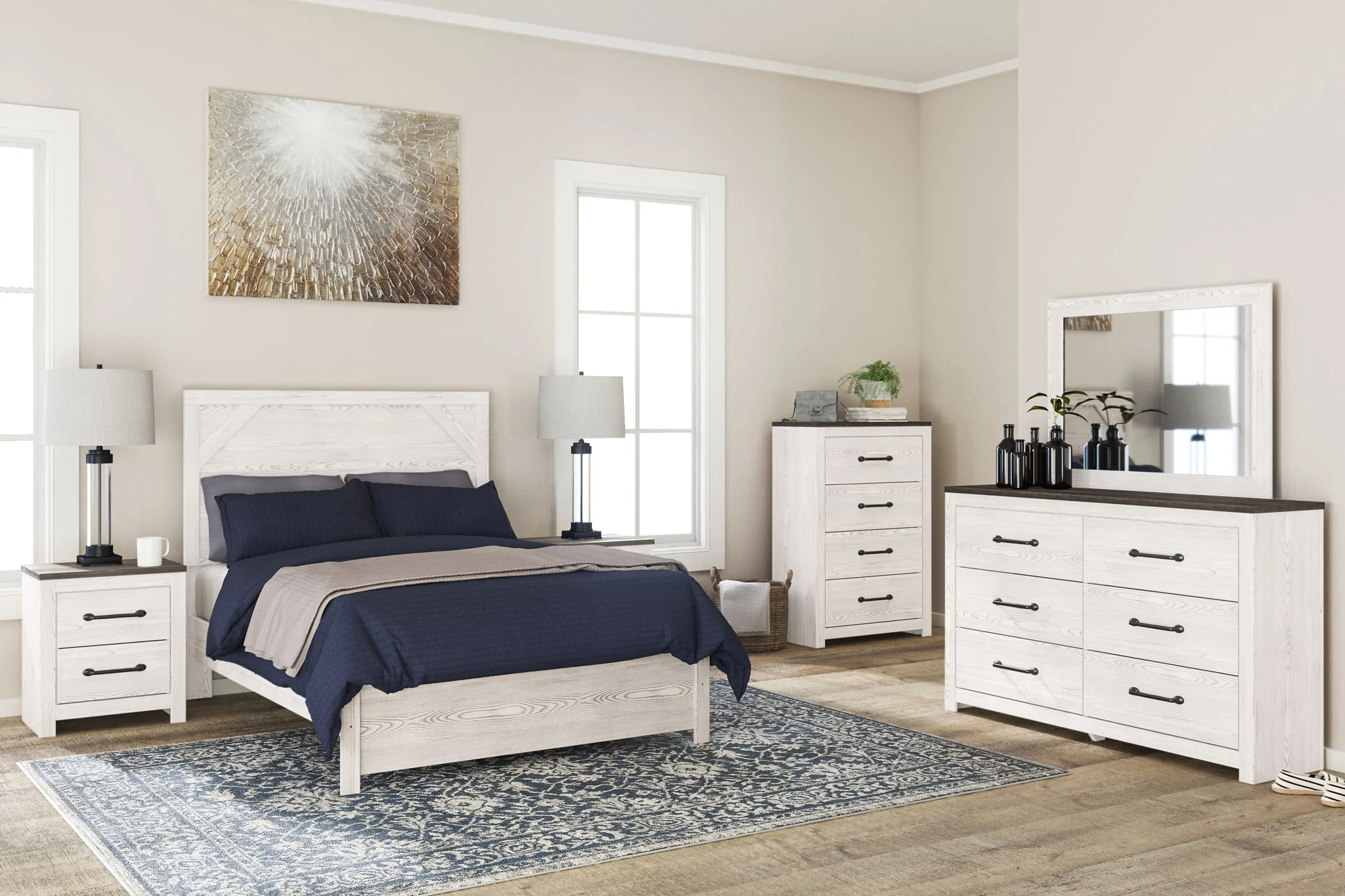 Gerridan - White / Gray - Four Drawer Chest - Image 2