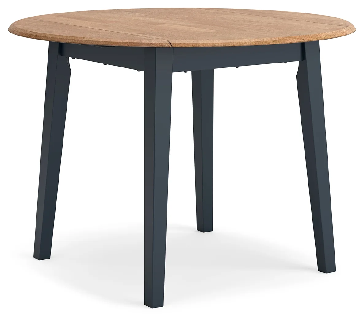Gesthaven - Natural / Blue - 5 Pc. - Round Dining Room Drop Leaf Table, 4 Side Chairs - Image 2