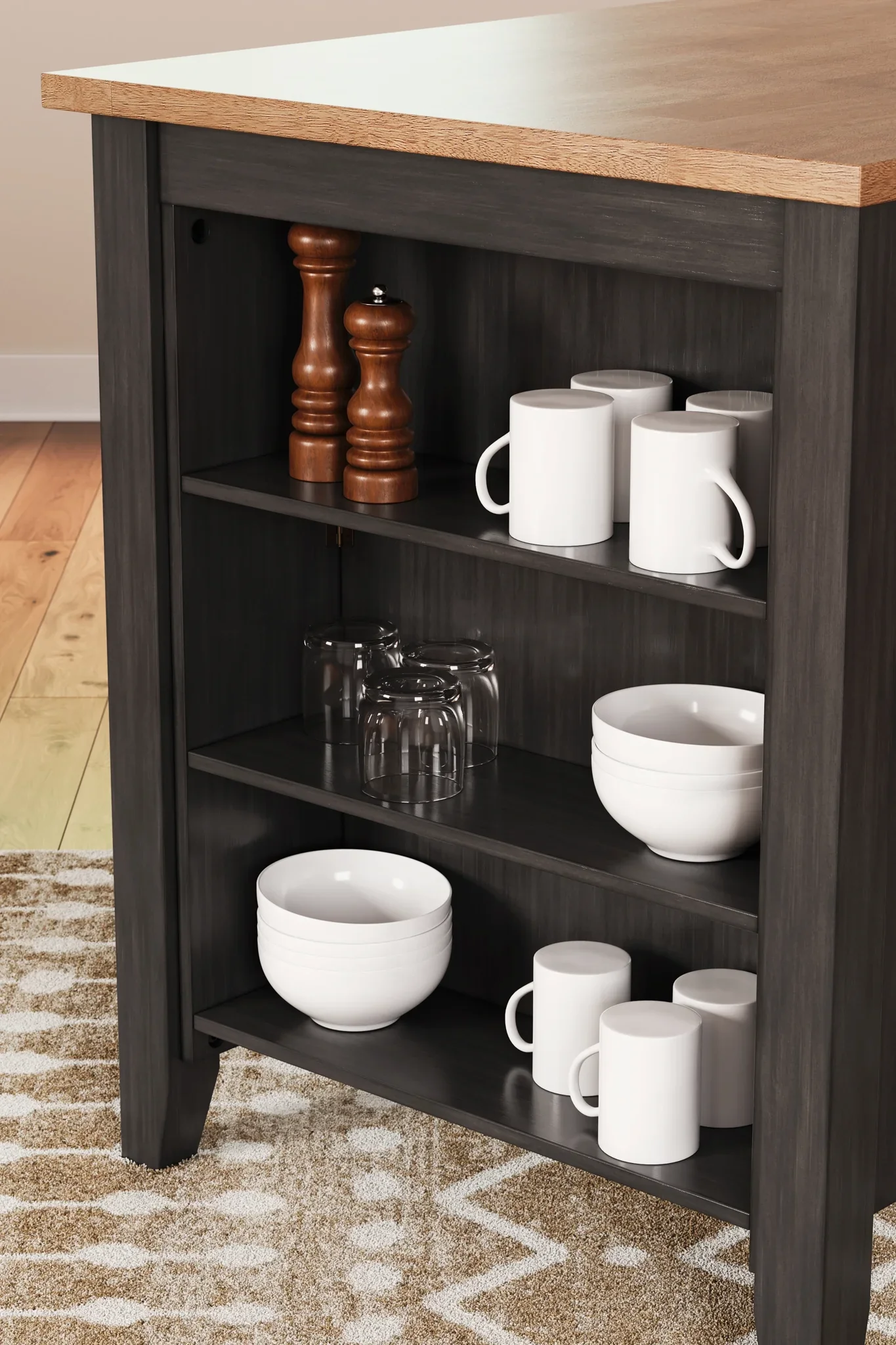 Gesthaven - Natural / Brown - Rectangular Dining Room Counter Table - Image 9