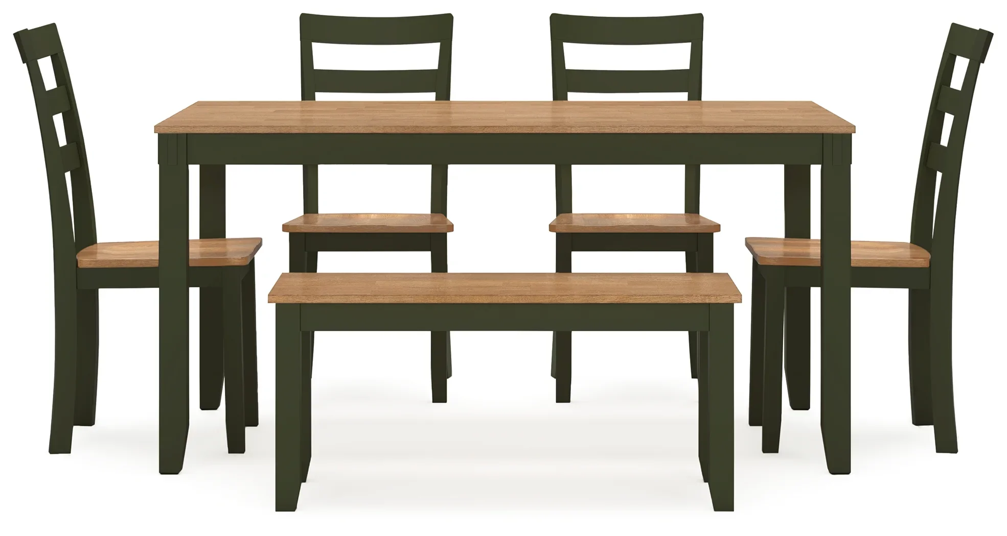 Gesthaven - Natural / Green - Dining Room Table Set (Set of 6) - Image 3