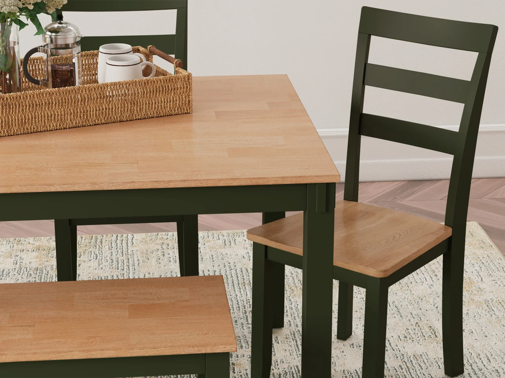 Gesthaven - Natural / Green - Dining Room Table Set (Set of 6) - Image 6