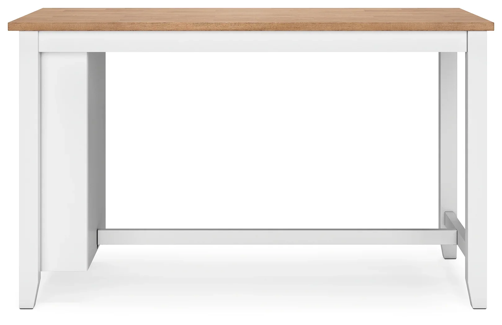Gesthaven - Natural / White - 5 Pc. - Rectangular Dining Room Counter Table, 4 Barstools - Image 3