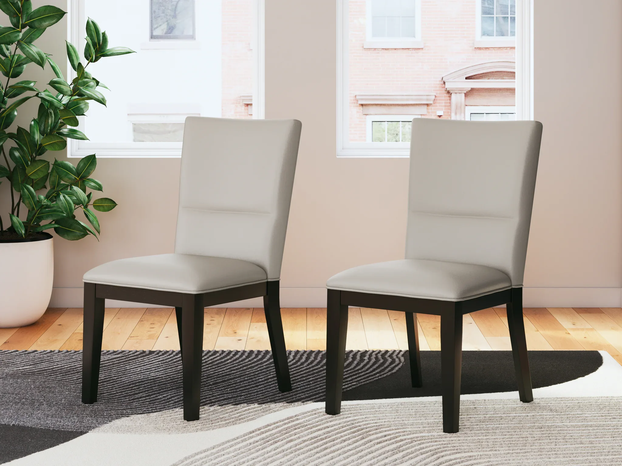 Glinari - Taupe / Black - 5 Pc. - Dining Room Table, 4 Side Chairs - Image 3