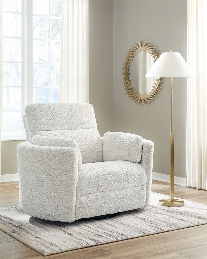 Gosaldo - Swivel Glider Power Recliner - Silver - Image 2