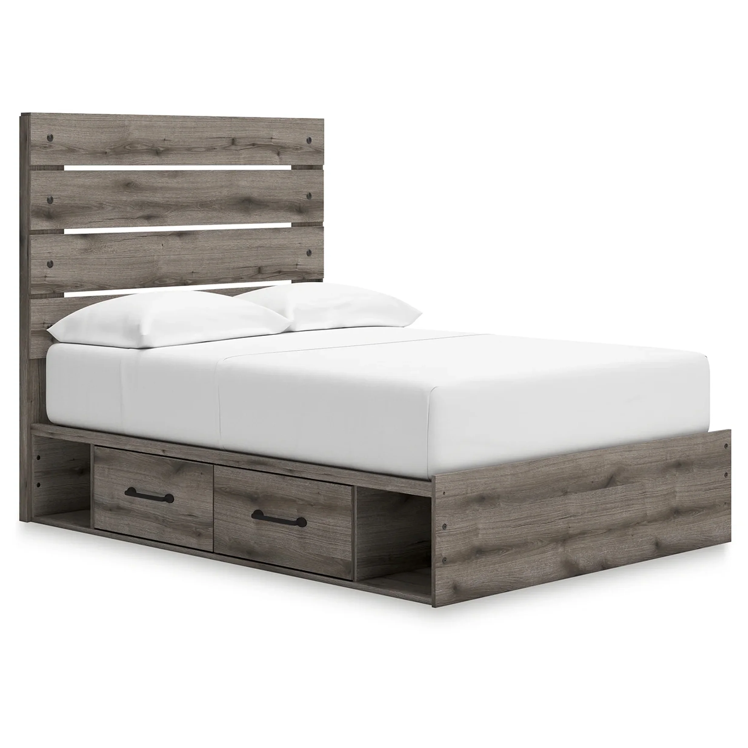 Graystorm - Full Panel Storage Bed - Brown Gray