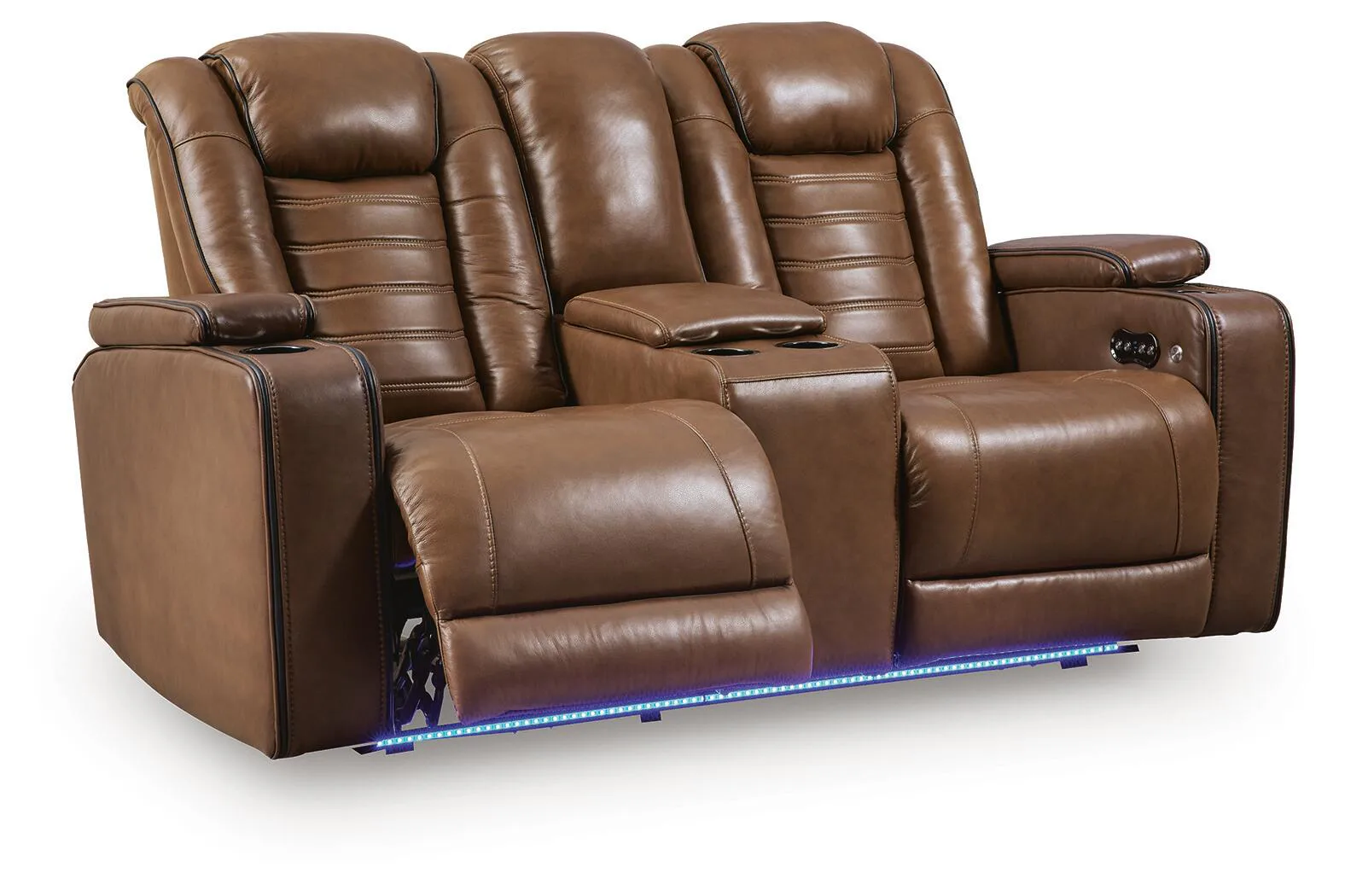 Gruaro - Power Reclining Loveseat With Console / Adjustable Headrest - Amber - Image 3