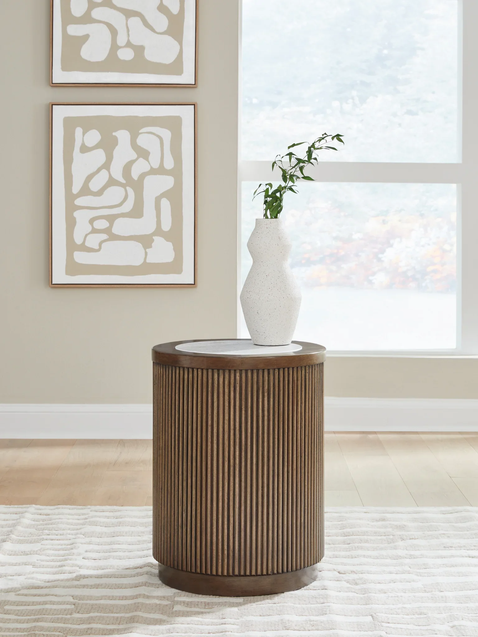 Hadonna - Round End Table - Brown - Image 2