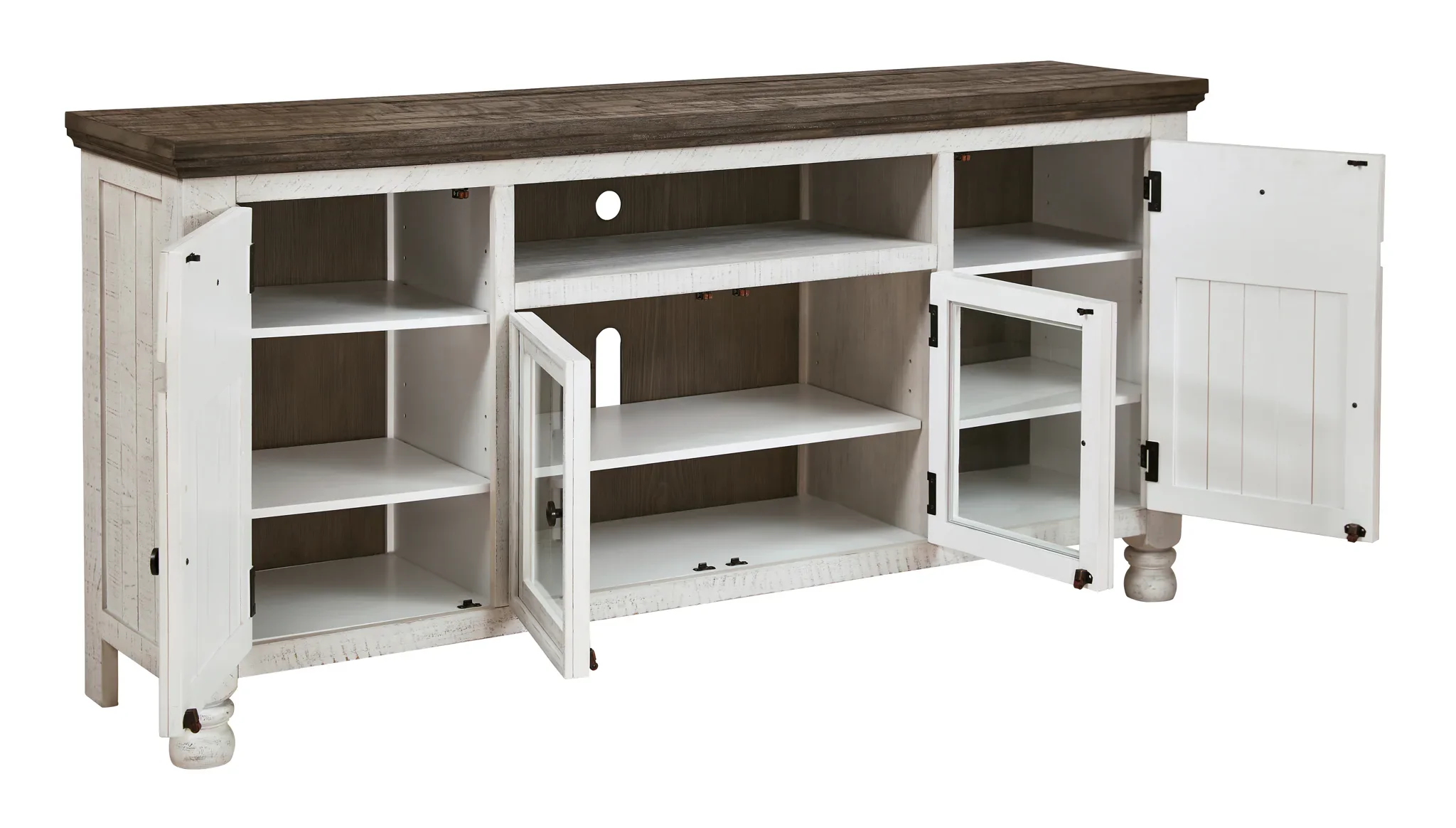 Havalance - Brown / Beige - Extra Large TV Stand - 4 Doors - Image 3