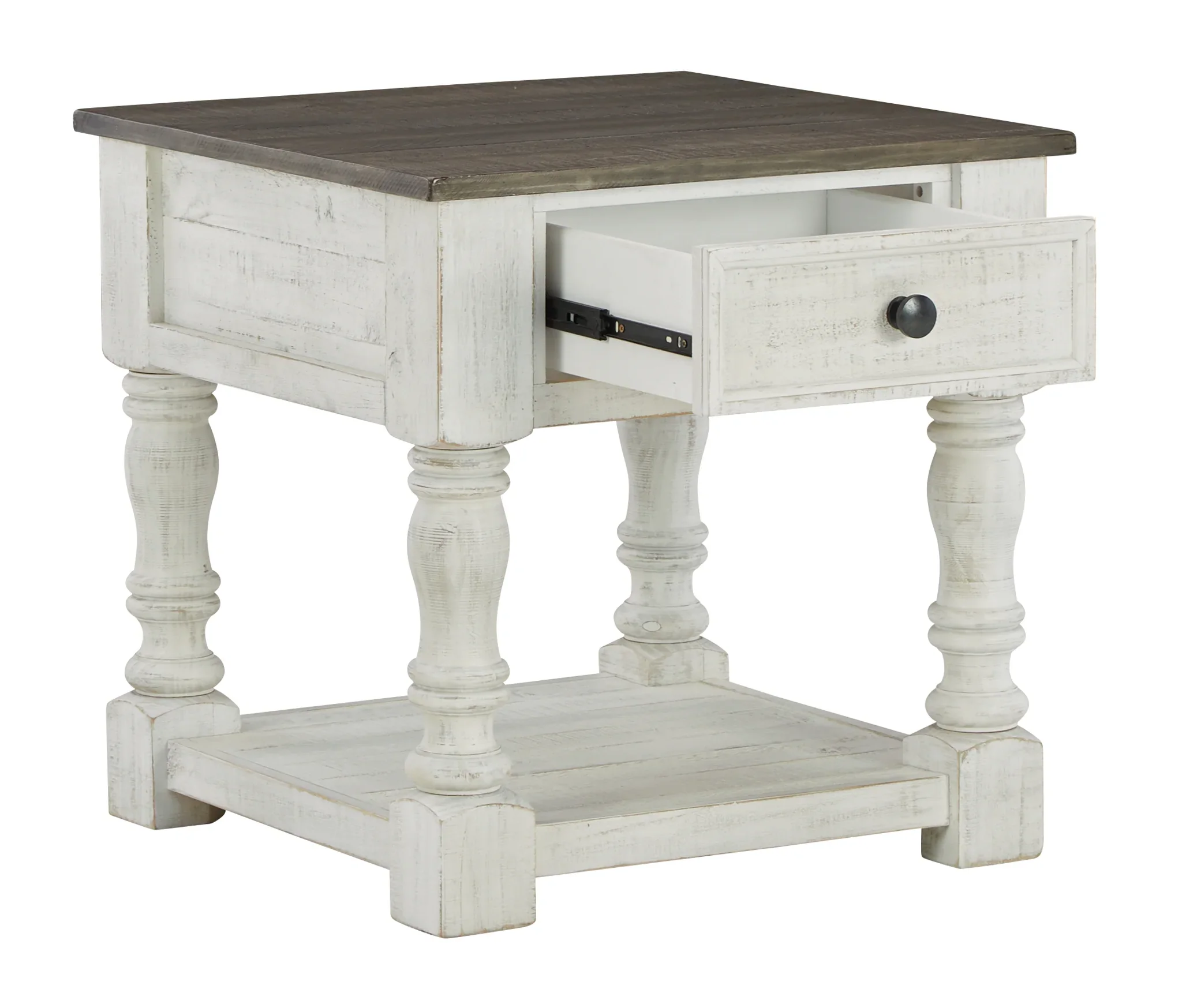 Havalance - White / Gray - Square End Table - Image 3