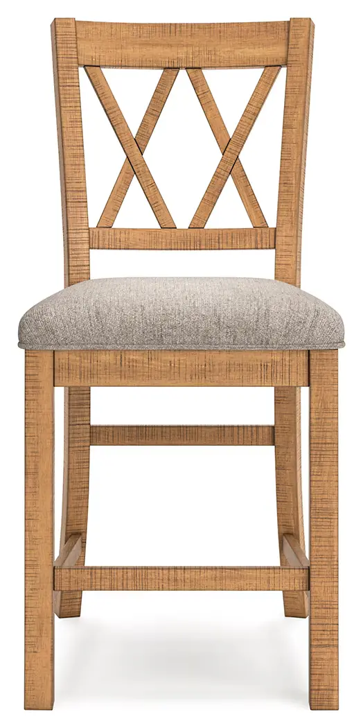Havonplane - Brown - Upholstered Barstool (Set of 2) - Image 7