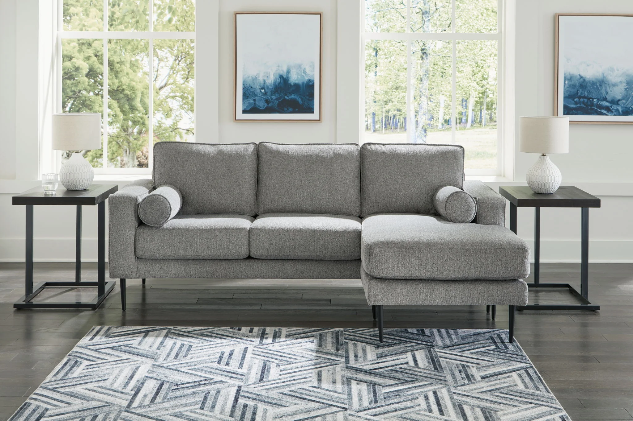 Hazela - Charcoal - Sofa Chaise - Image 5