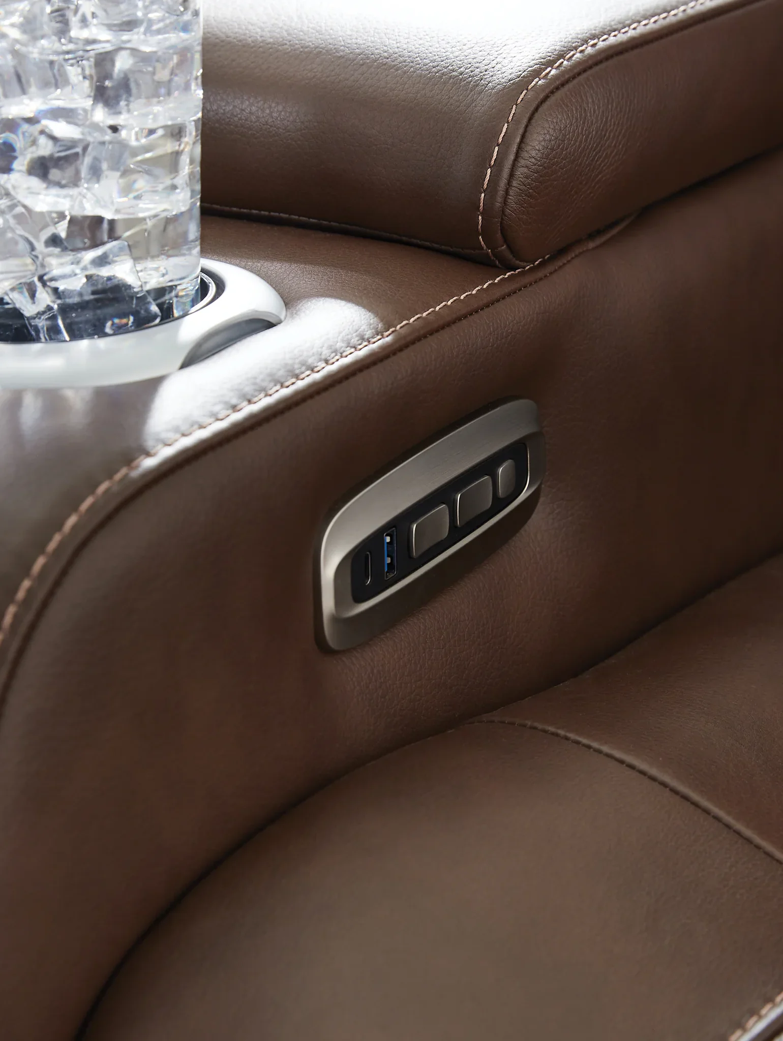 High Impact - Tobacco - Power Recliner / Adj Headrest - Image 11