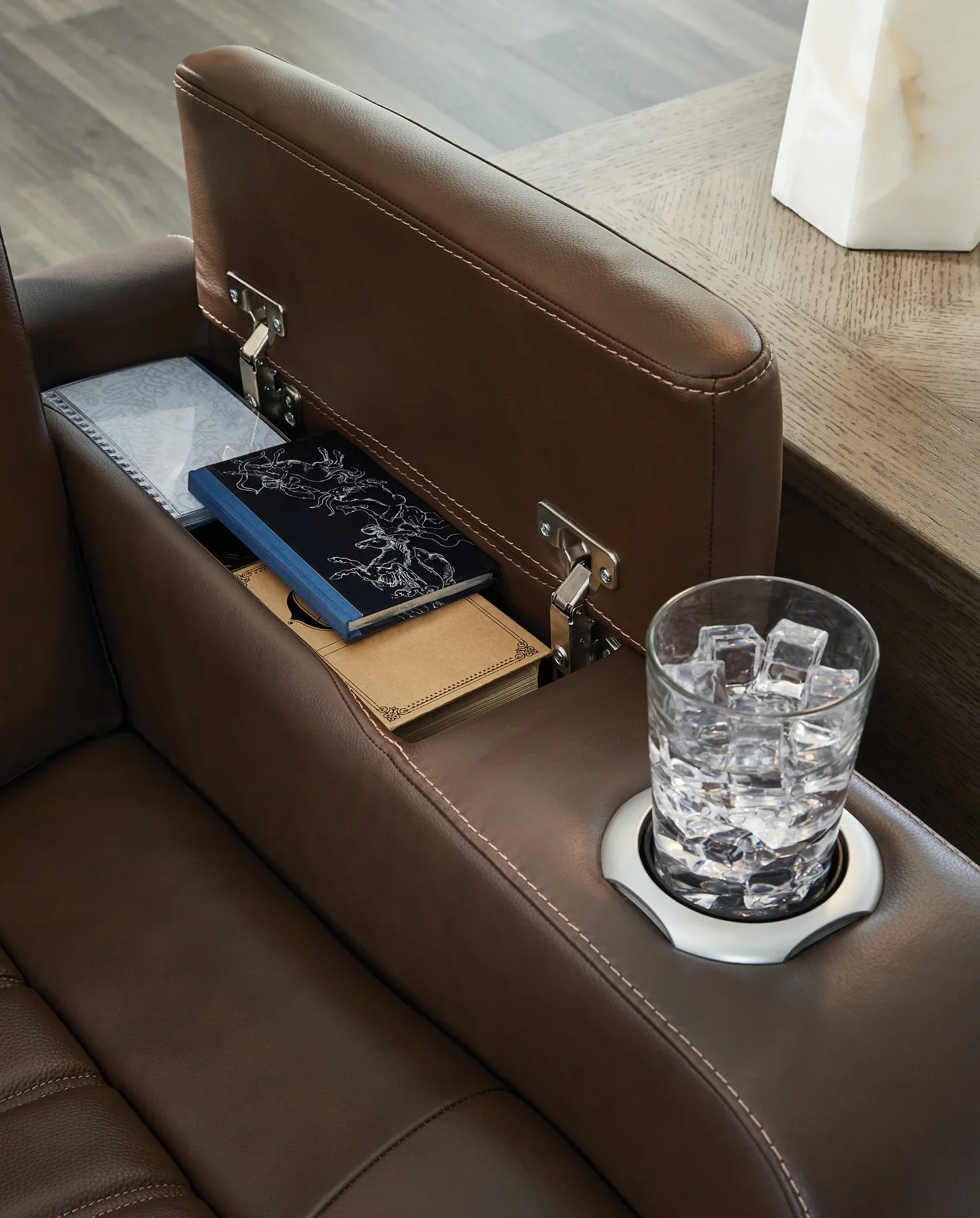 High Impact - Tobacco - Power Recliner / Adj Headrest - Image 12