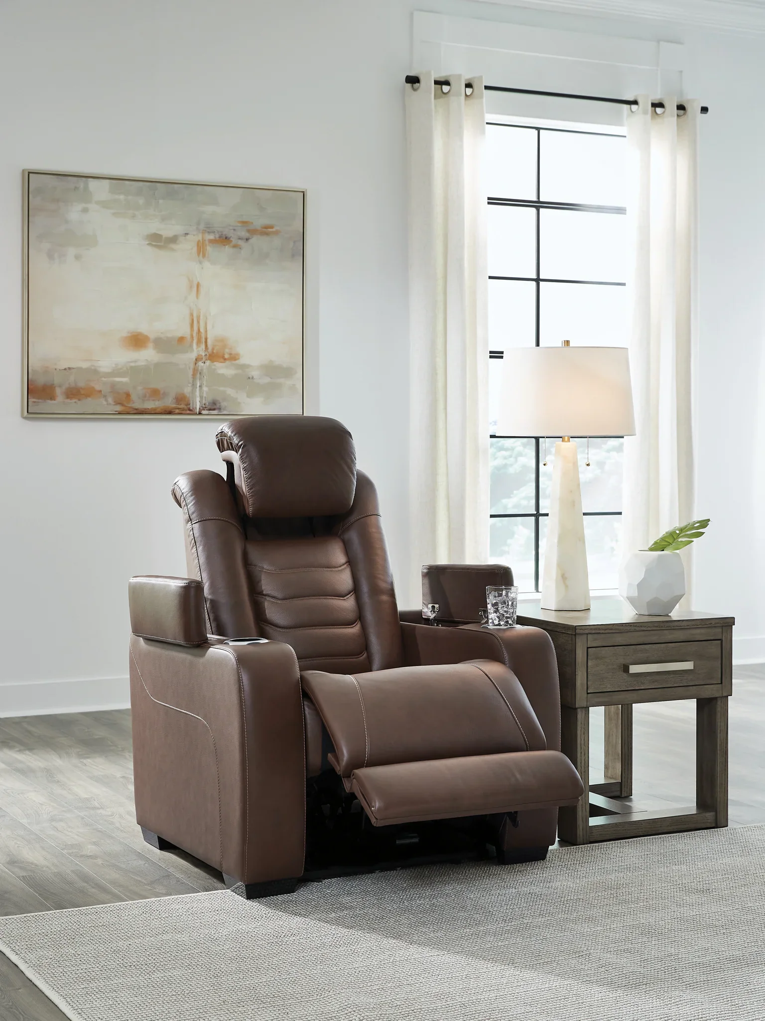 High Impact - Tobacco - Power Recliner / Adj Headrest - Image 7
