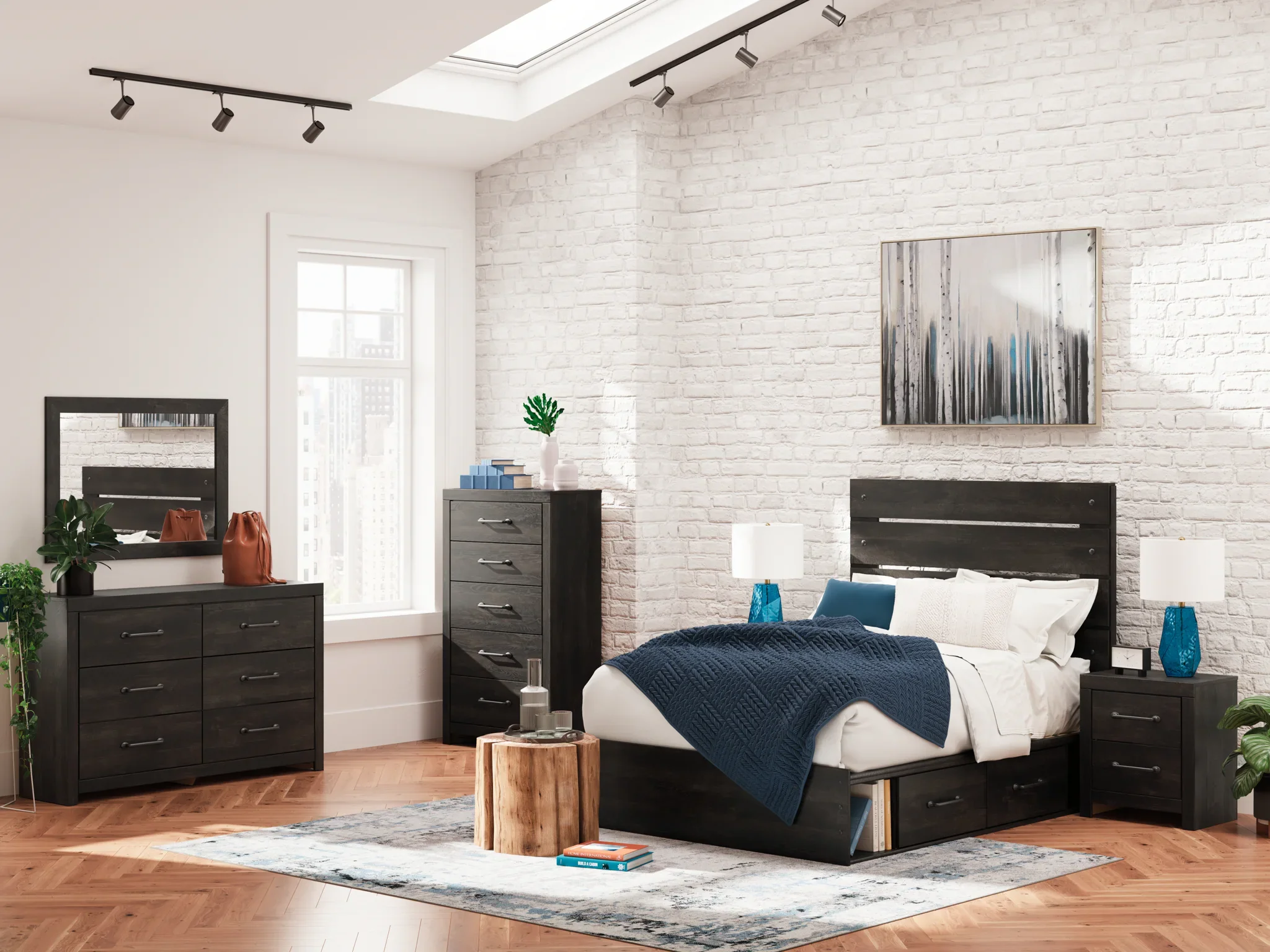 Hollivern - Dark Gray - Six Drawer Dresser - Image 11