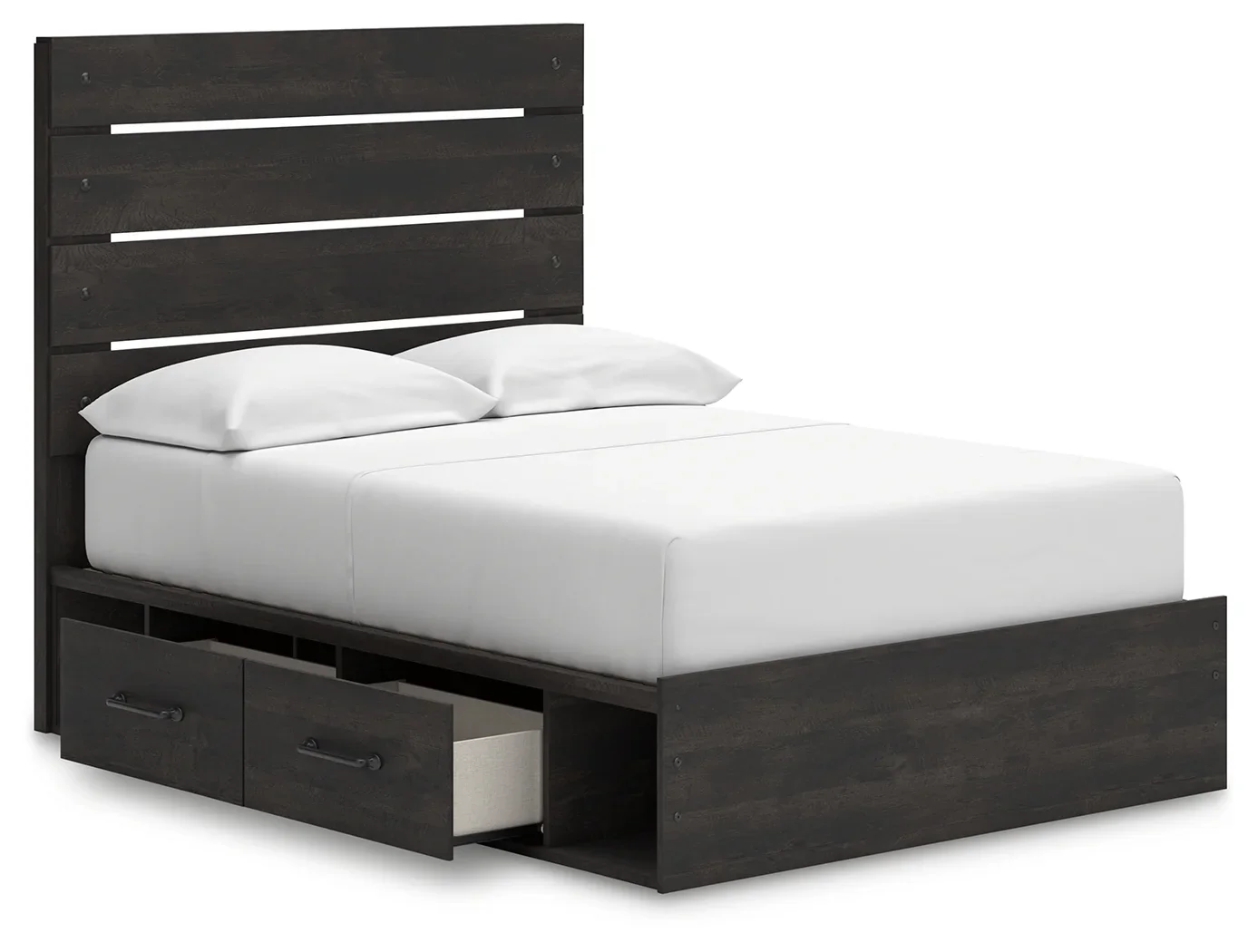 Hollivern - Full Panel Bed With Storage - Dark Gray - Image 5