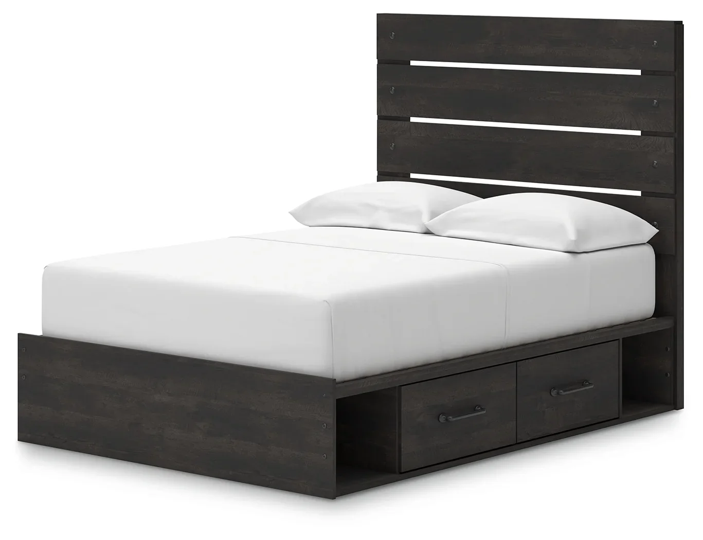 Hollivern - Full Panel Bed With Storage - Dark Gray - Image 6