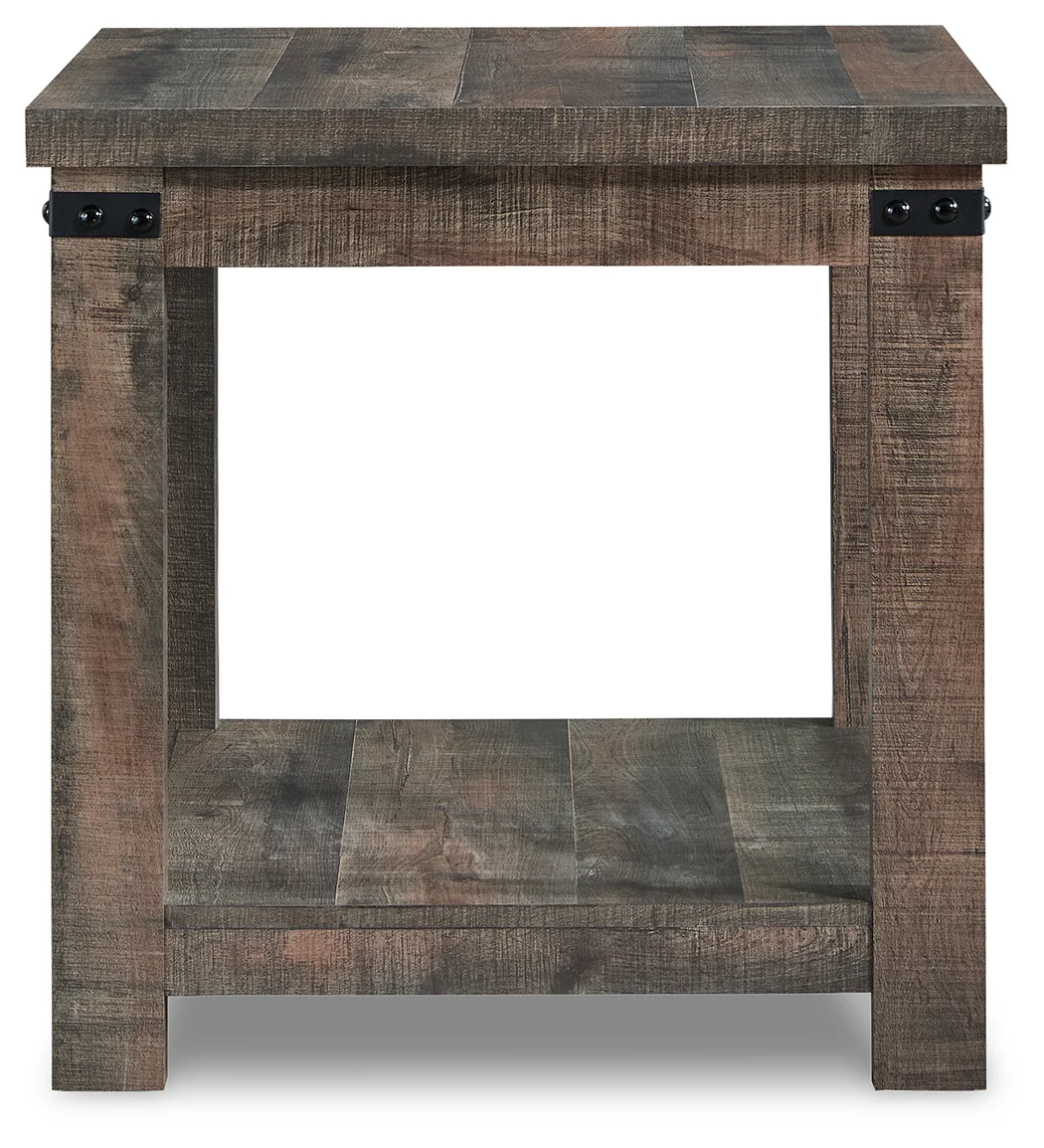 Hollum - Rustic Brown - Square End Table - Image 3