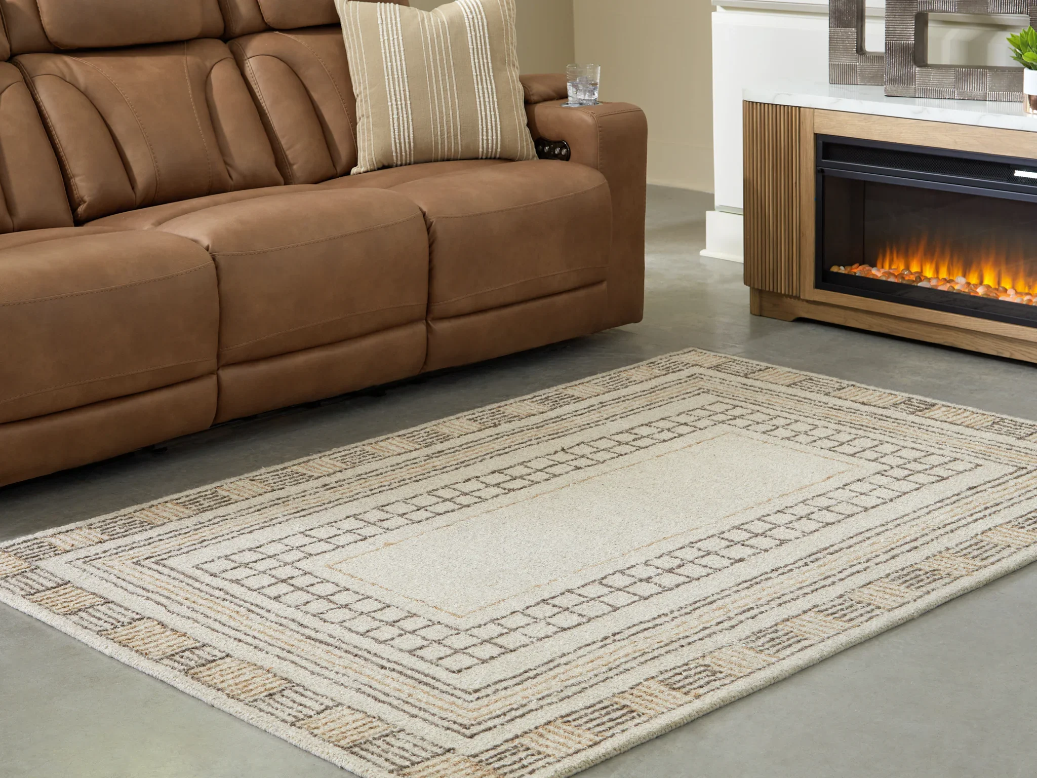 Idaman - Taupe / Brown - Medium Rug - Image 2