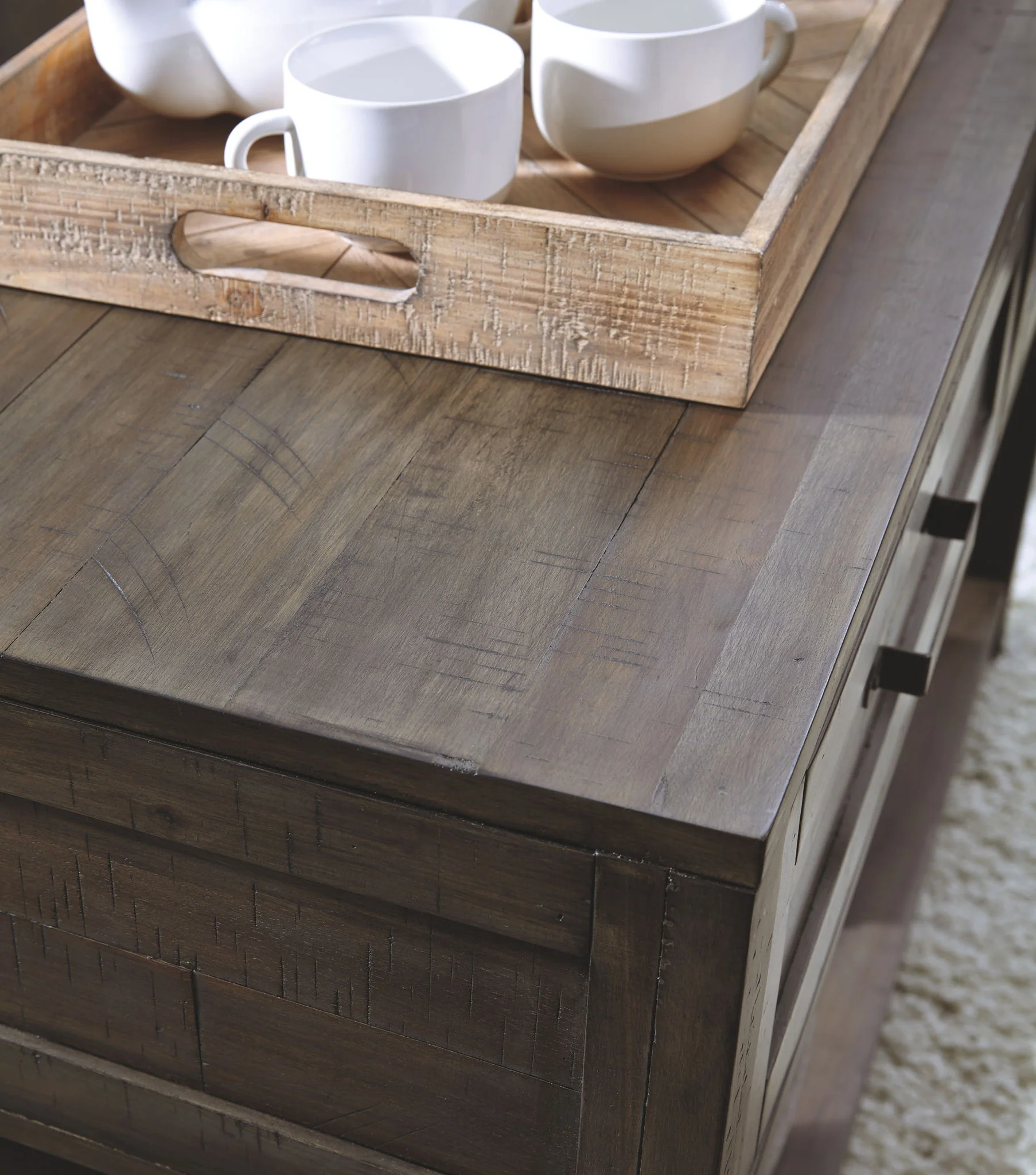 Johurst - Grayish Brown - Sofa Table - Image 4