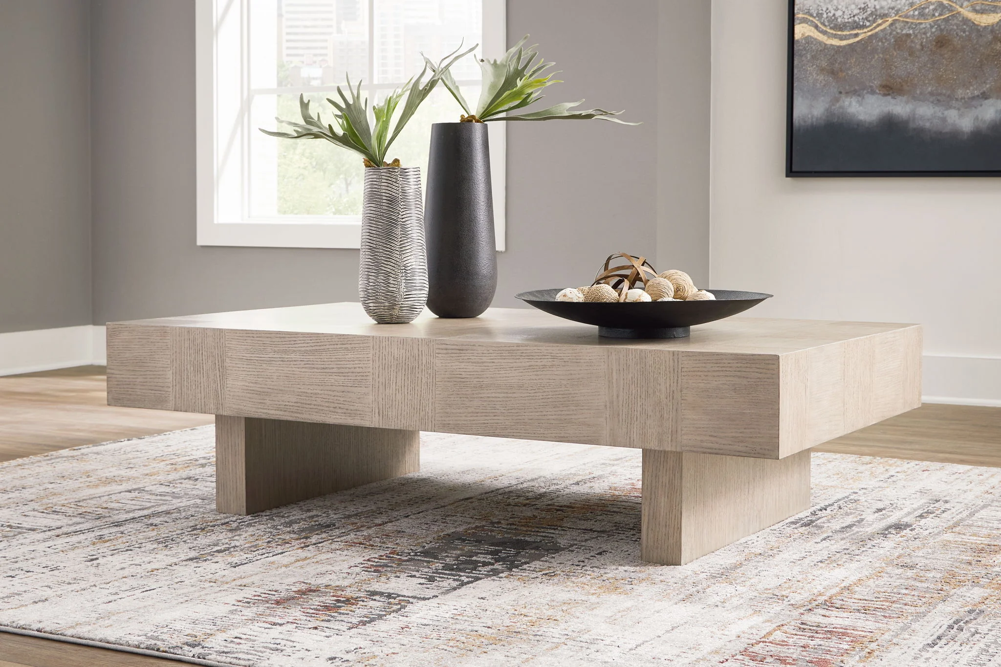Jorlaina - Light Grayish Brown - Rectangular Cocktail Table - Image 2
