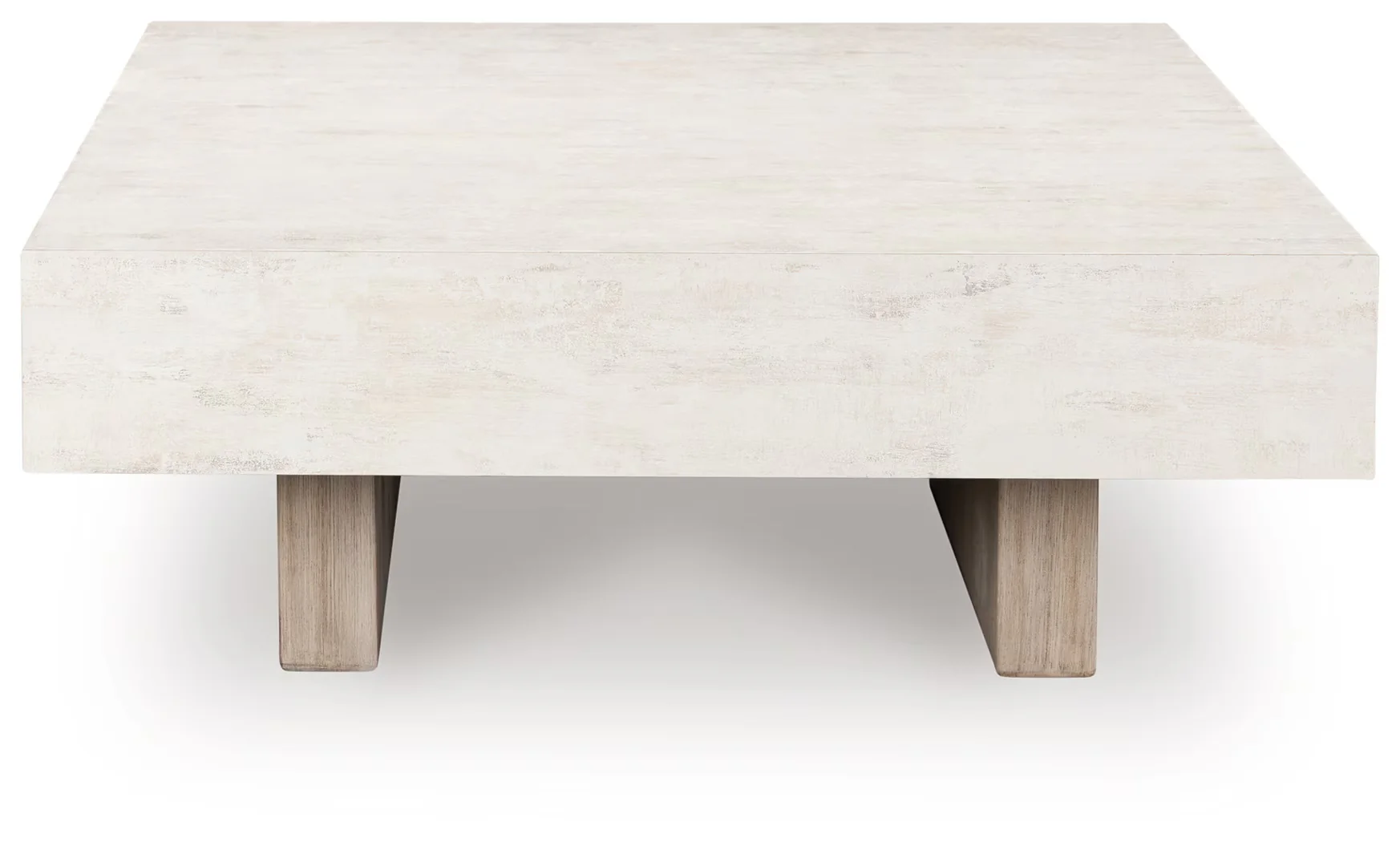 Jorlaina - Light Grayish Brown - Square Cocktail Table With Faux Cement Top - Image 3