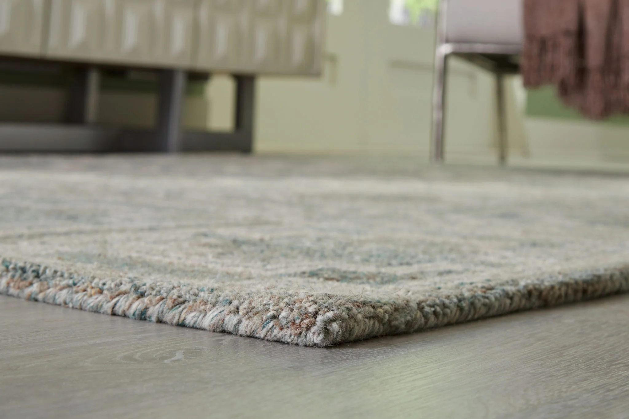 Jossland - Turquoise / Ivory - Medium Rug - 5' x 7' - Image 3
