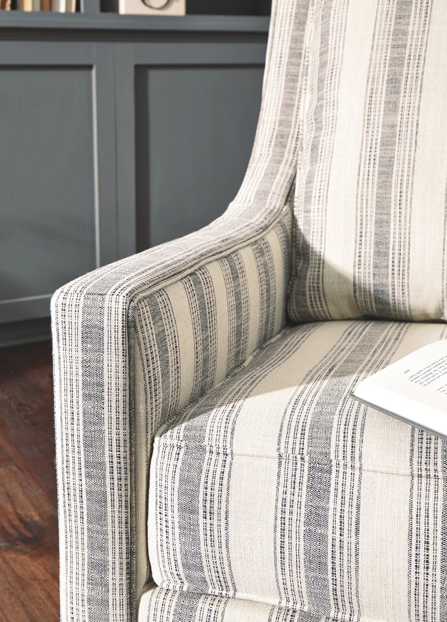 Kambria - Ivory / Black - Swivel Glider Accent Chair - Image 5
