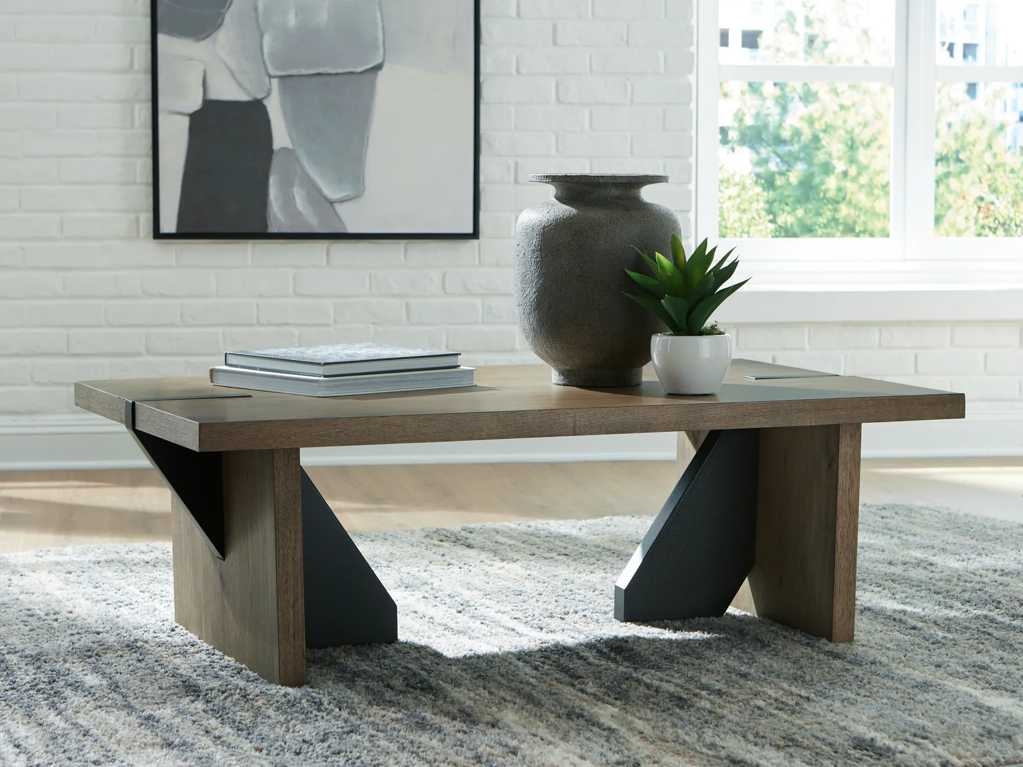 Kandinew - Rectangular Cocktail Table - Light Brown - Image 2