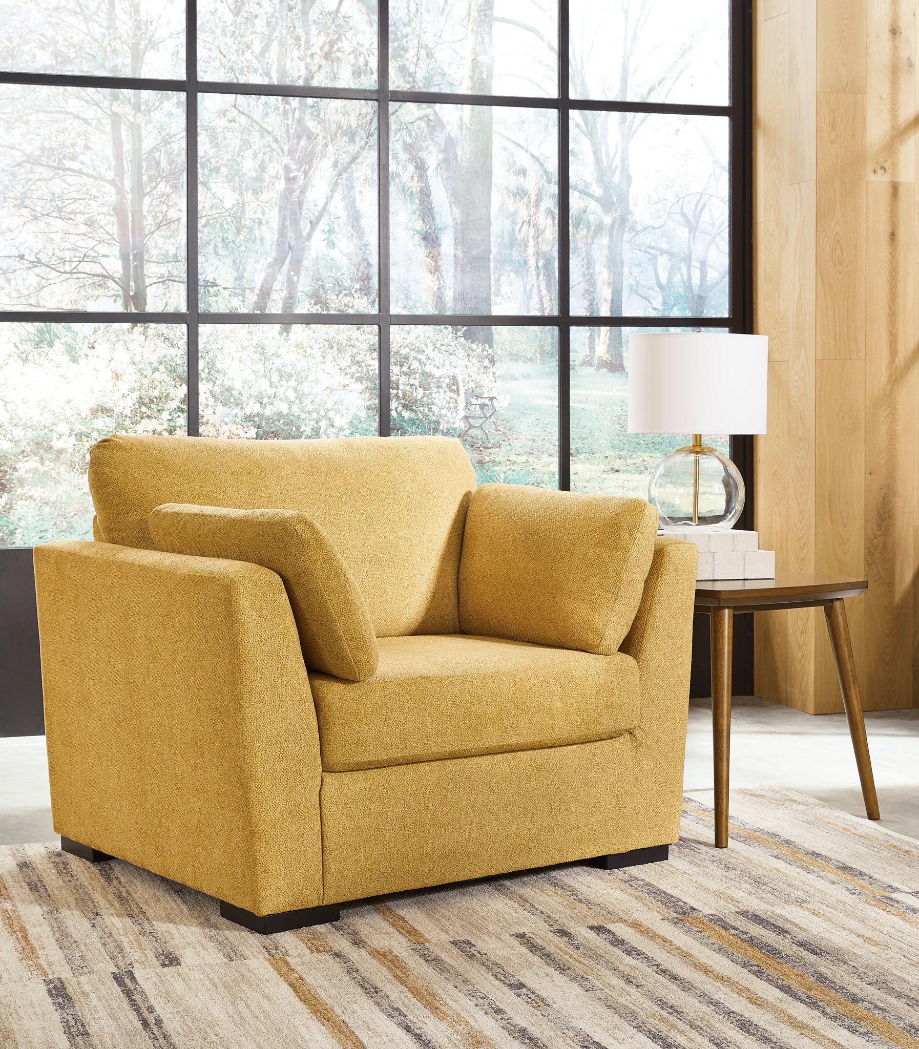 Keerwick - 4 Pc. - Sofa, Loveseat, Chair And A Half, Ottoman - Sunflower - Image 5