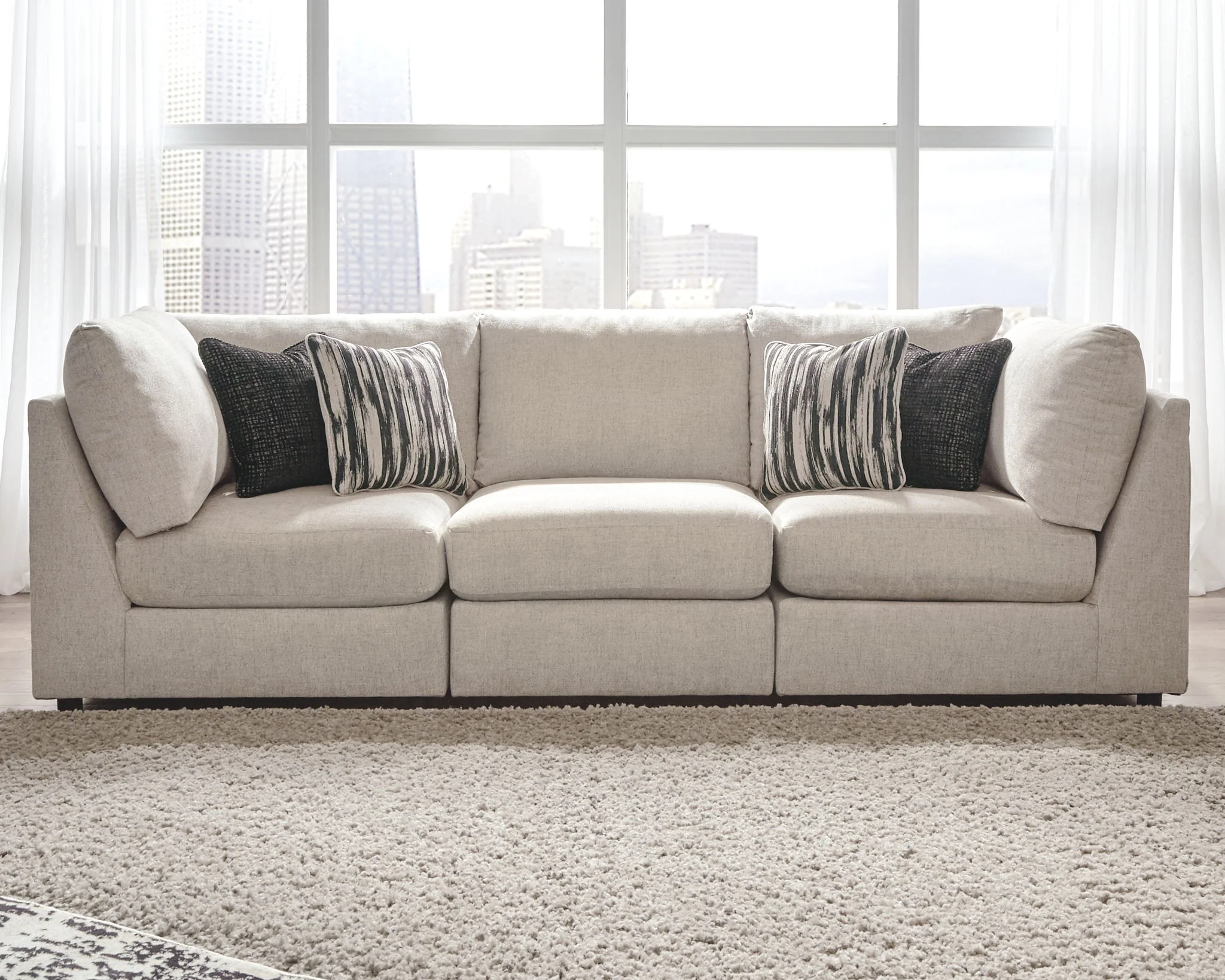Kellway - Bisque - Sofa 3 Pc Sectional - Image 2