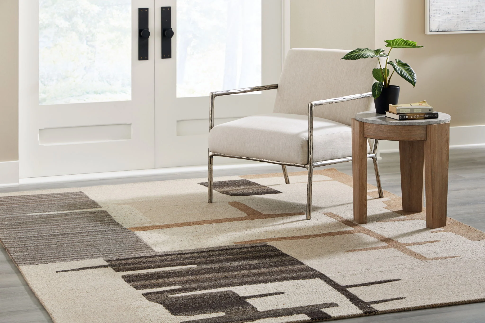 Kencher - Beige / Brown - Large Rug - 8' x 10' - Image 2