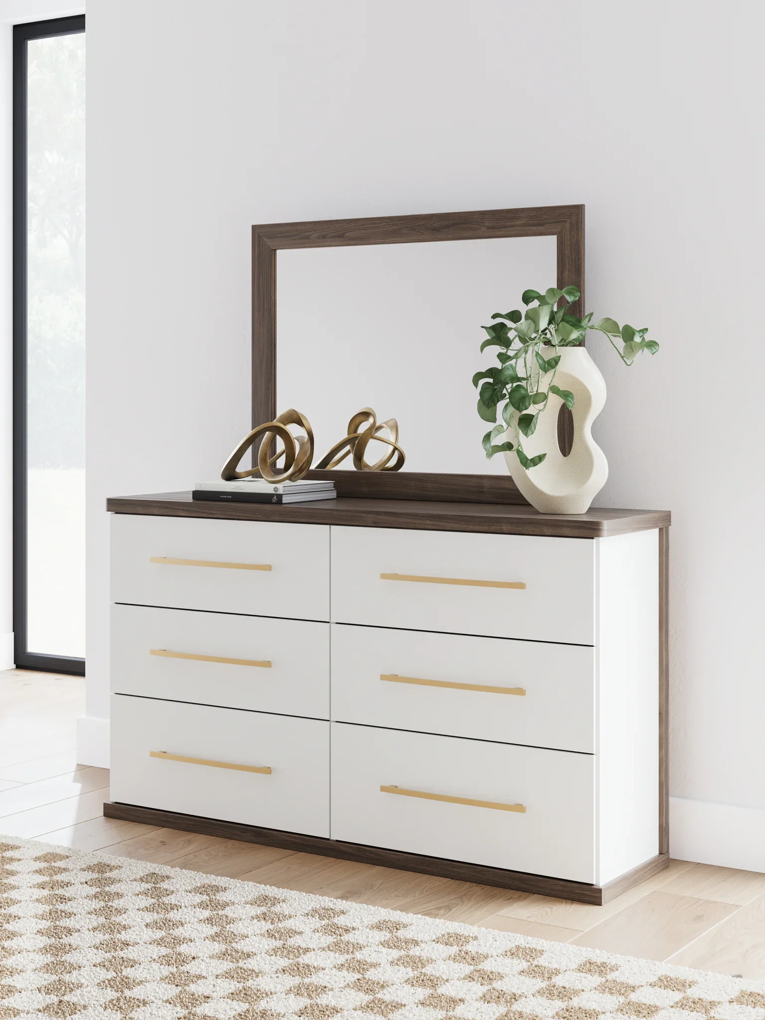 Kendanport - Brown - Dresser And Mirror - Image 2