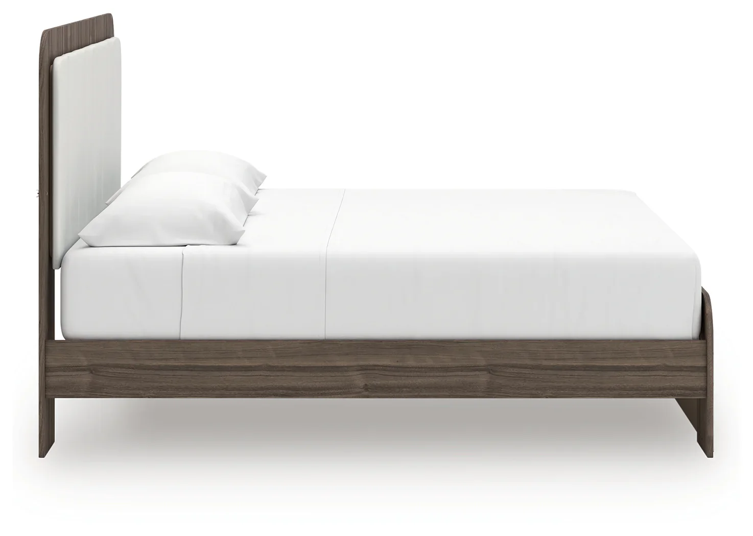 Kendanport - King Upholstered Bed - White / Brown - Image 6
