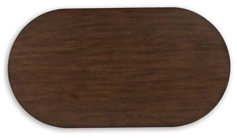 Korestone - Dark Brown - Oval Cocktail Table - Image 6
