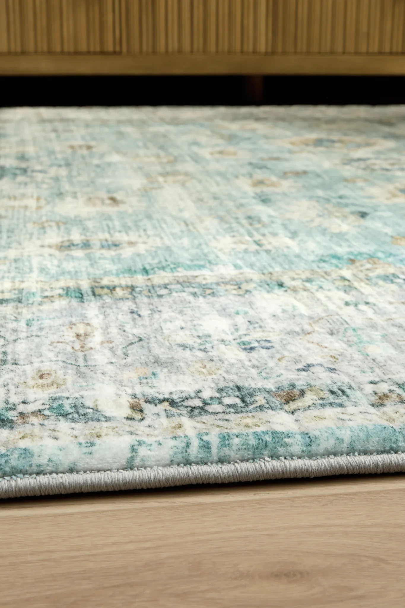 Ladstoney - Teal / Beige / Ochre - Medium Rug - 5' x 7' - Image 3