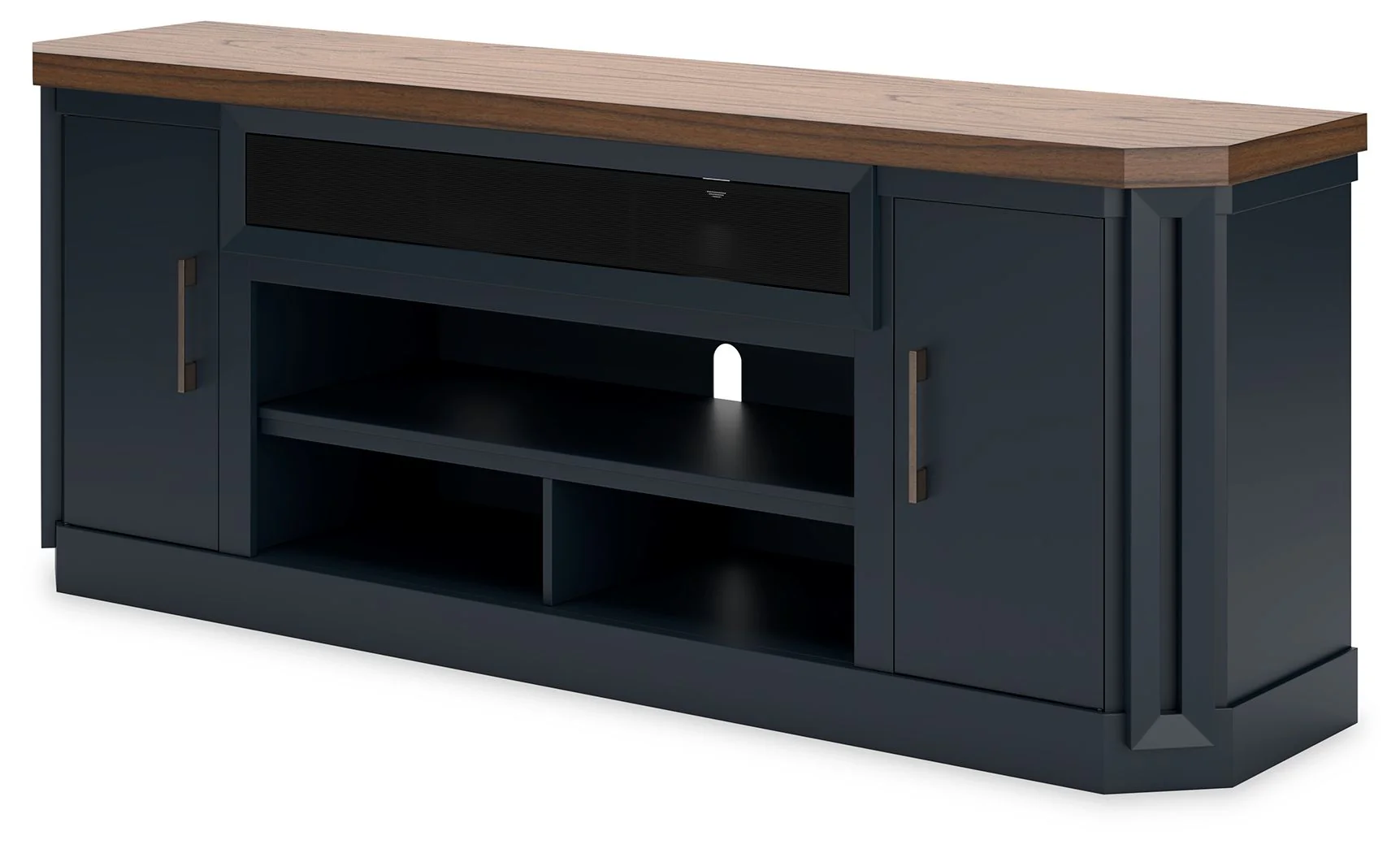 Landocken - Brown / Blue - Xl TV Stand W/Fireplace Option - Image 3
