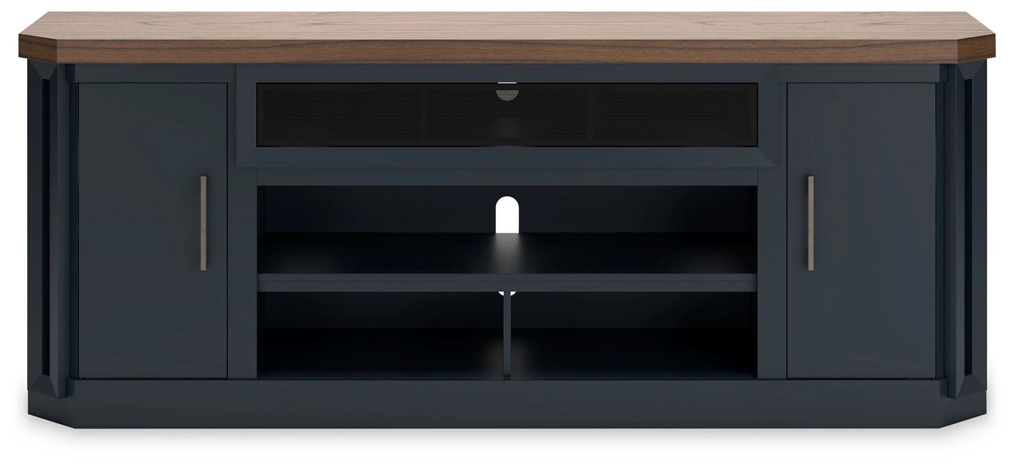 Landocken - Brown / Blue - Xl TV Stand W/Fireplace Option - Image 5