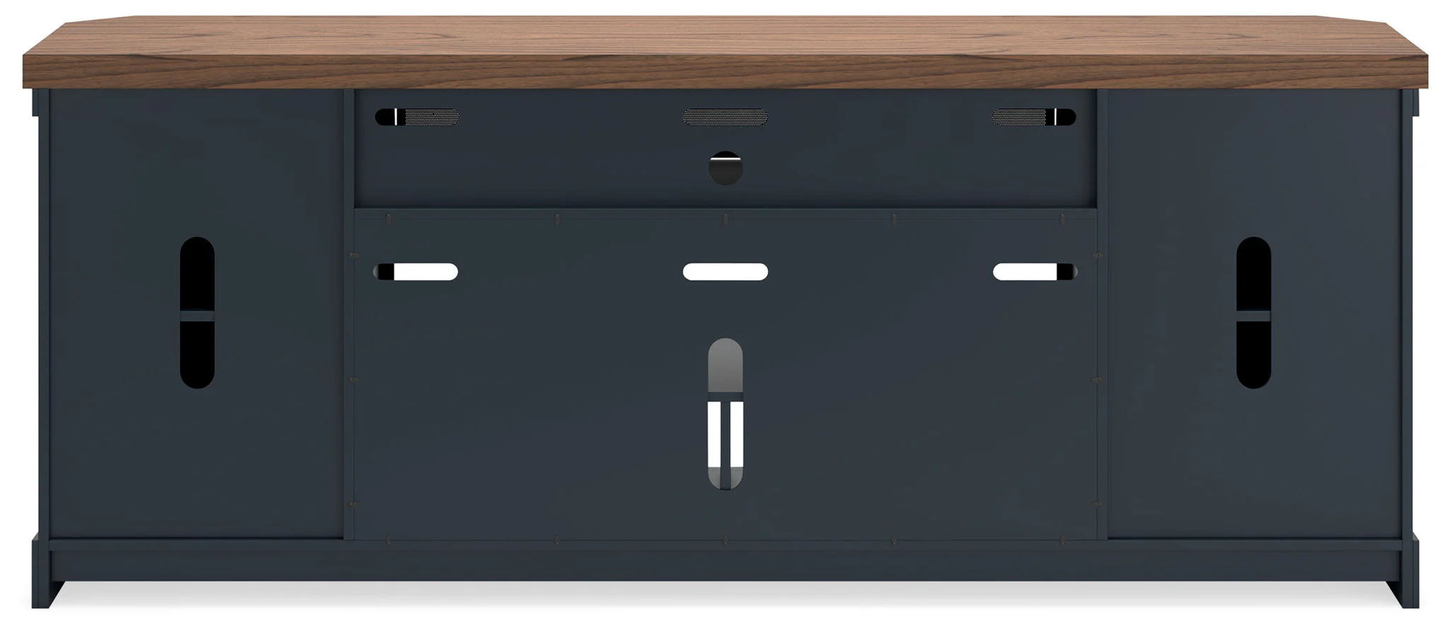 Landocken - Brown / Blue - Xl TV Stand W/Fireplace Option - Image 6