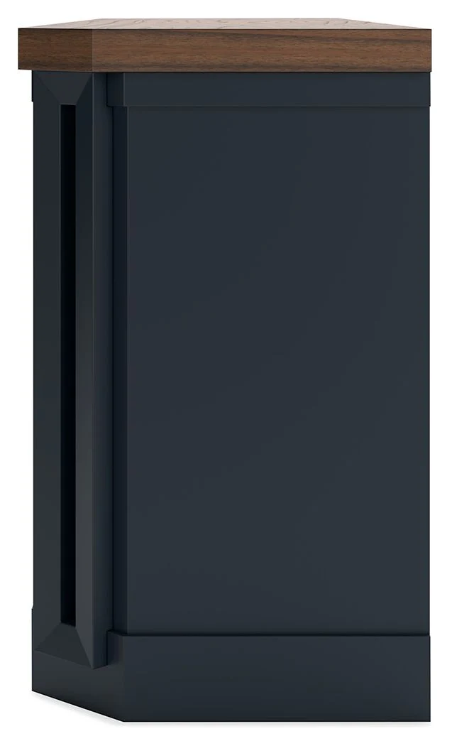 Landocken - Brown / Blue - Xl TV Stand W/Fireplace Option - Image 8