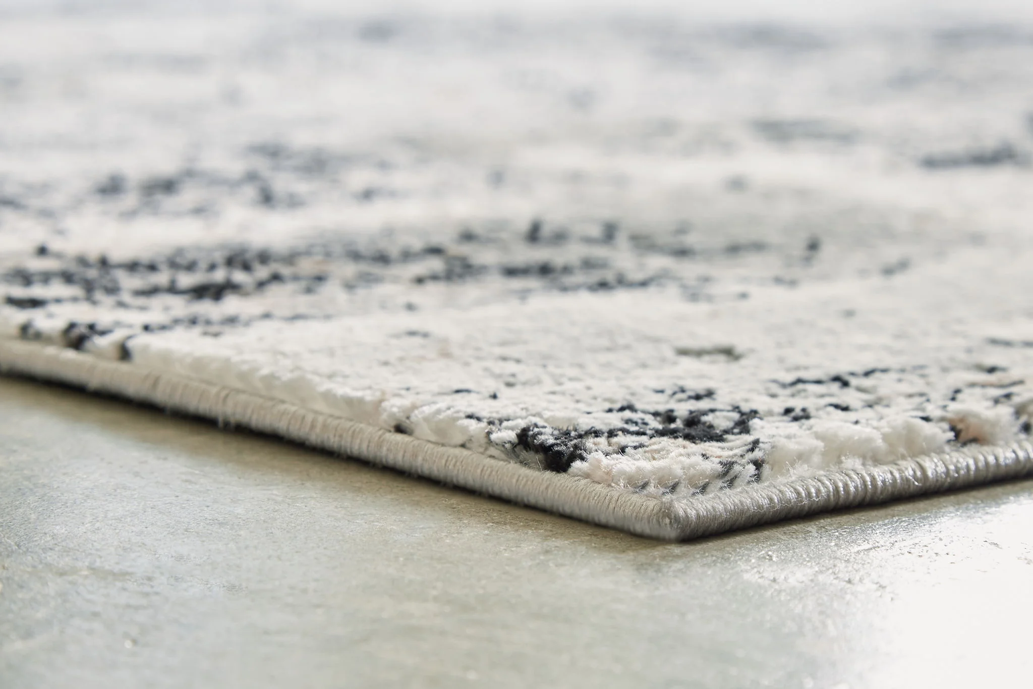 Langwell - Black / Gray / White - Extra Large Rug - 10' x 14' - Image 3